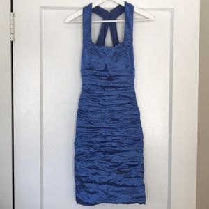 Stunning Nicole Miller blue metallic dress!!!